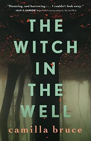 couverture de The Witch In The Well de Camilla Bruce ; image d'un arbre à l'envers dans une forêt sombre