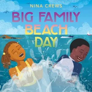 Couverture du livre pour la grande journée à la plage en famille