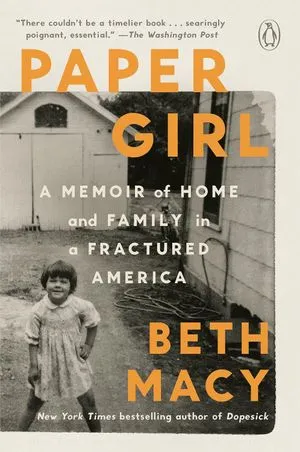 un graphique de la couverture de Paper Girl de Beth Macy