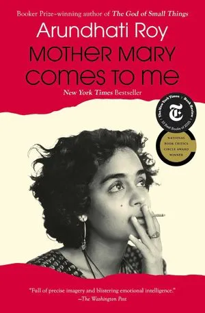un graphique de la couverture de Mother Mary Comes to Me d'Arundhati Roy